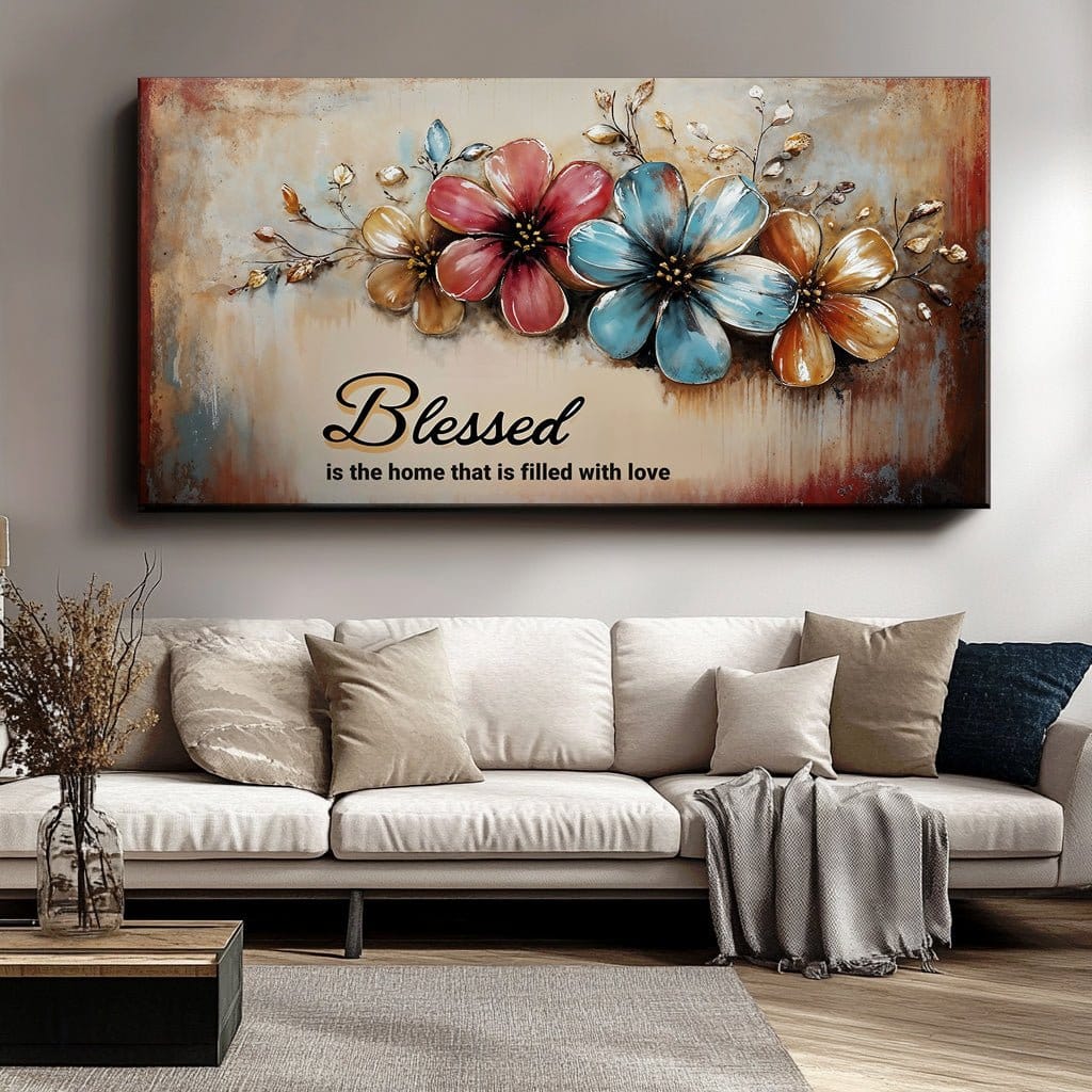 Home Wall Art: Blessed is the home V3 - Sense for Decor