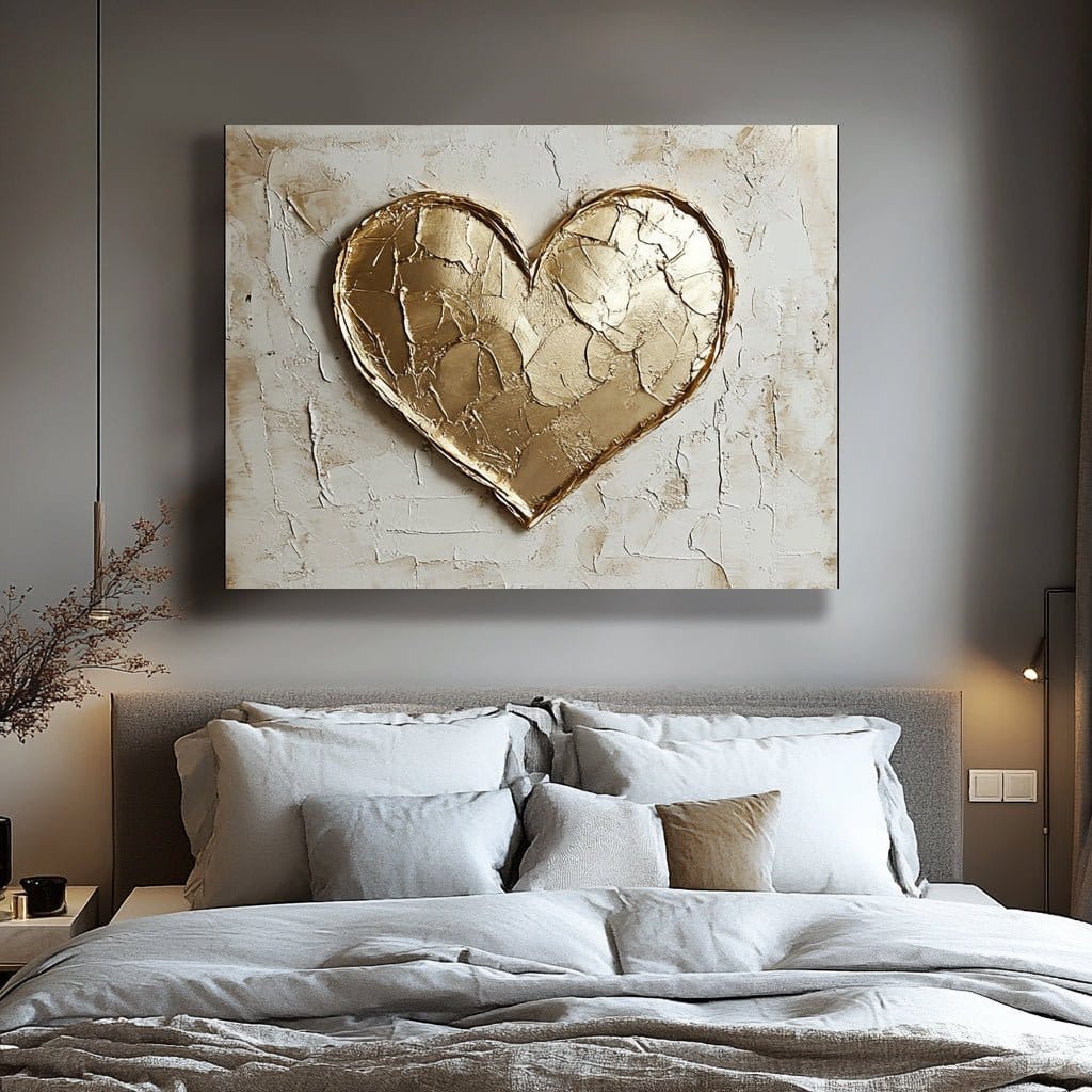 Home Wall Art: Golden Heart - Sense for Decor