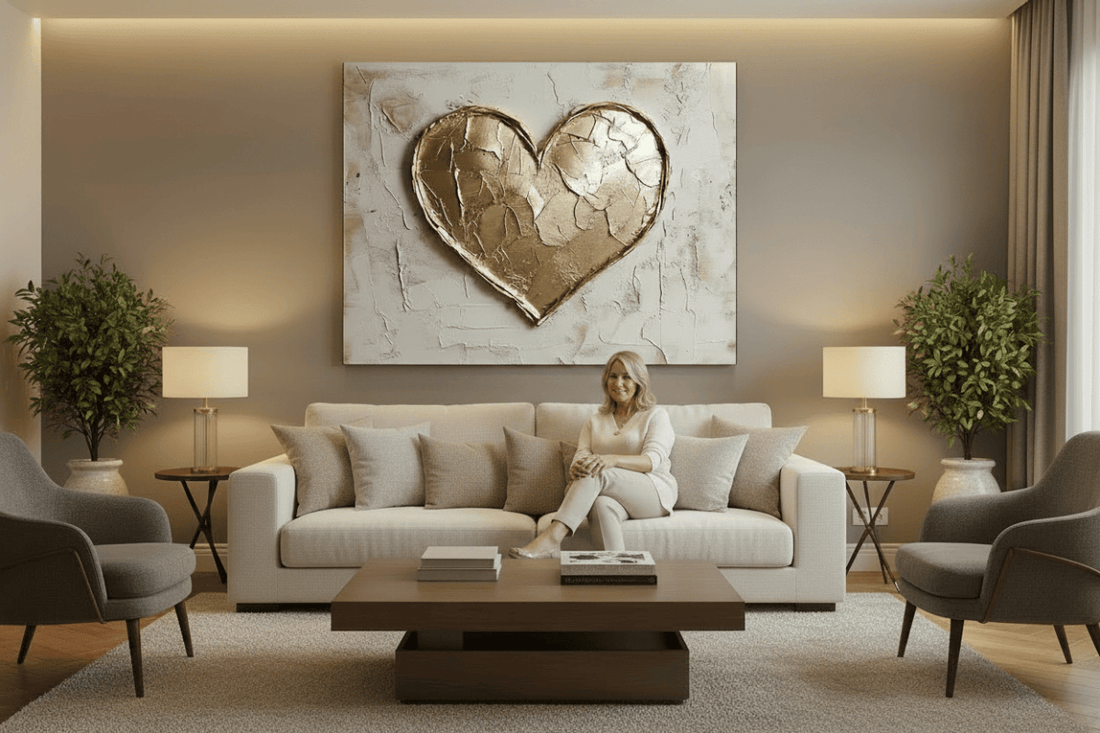 Home Wall Art: Golden Heart - Sense for Decor