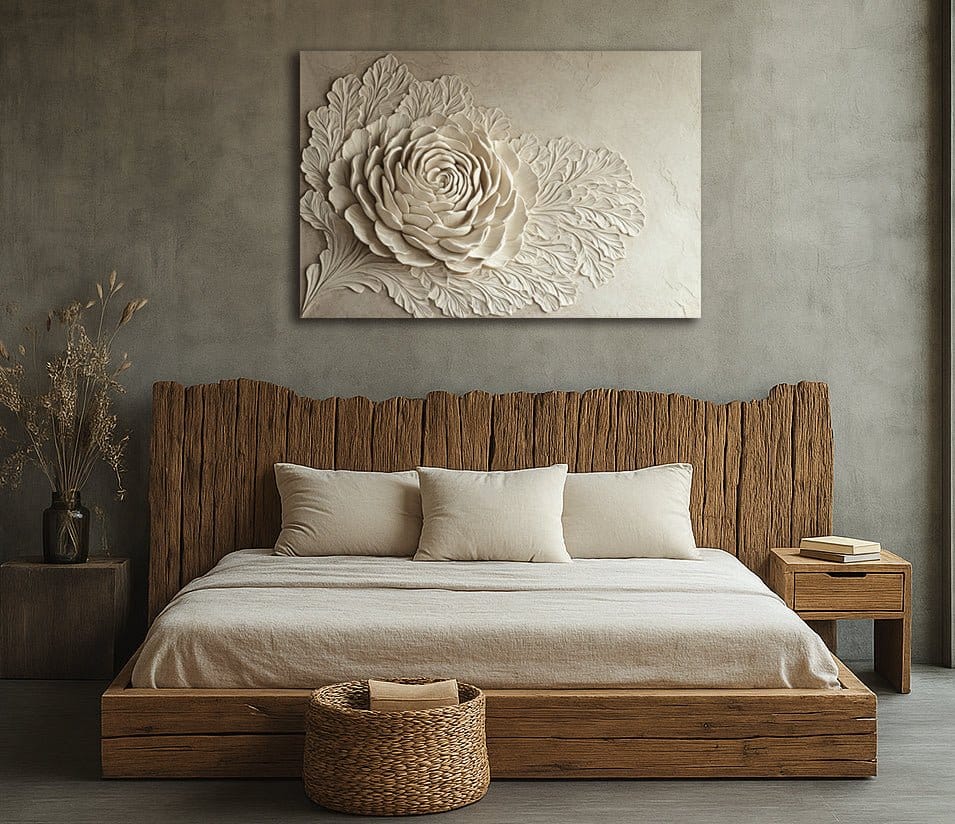 Ivory Bloom Canvas Wall Art – Botanical Elegance for Modern Spaces - Sense for Decor