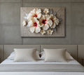 Ivory Bloom Symphony Elegant Floral Canvas Print (Flat Design)