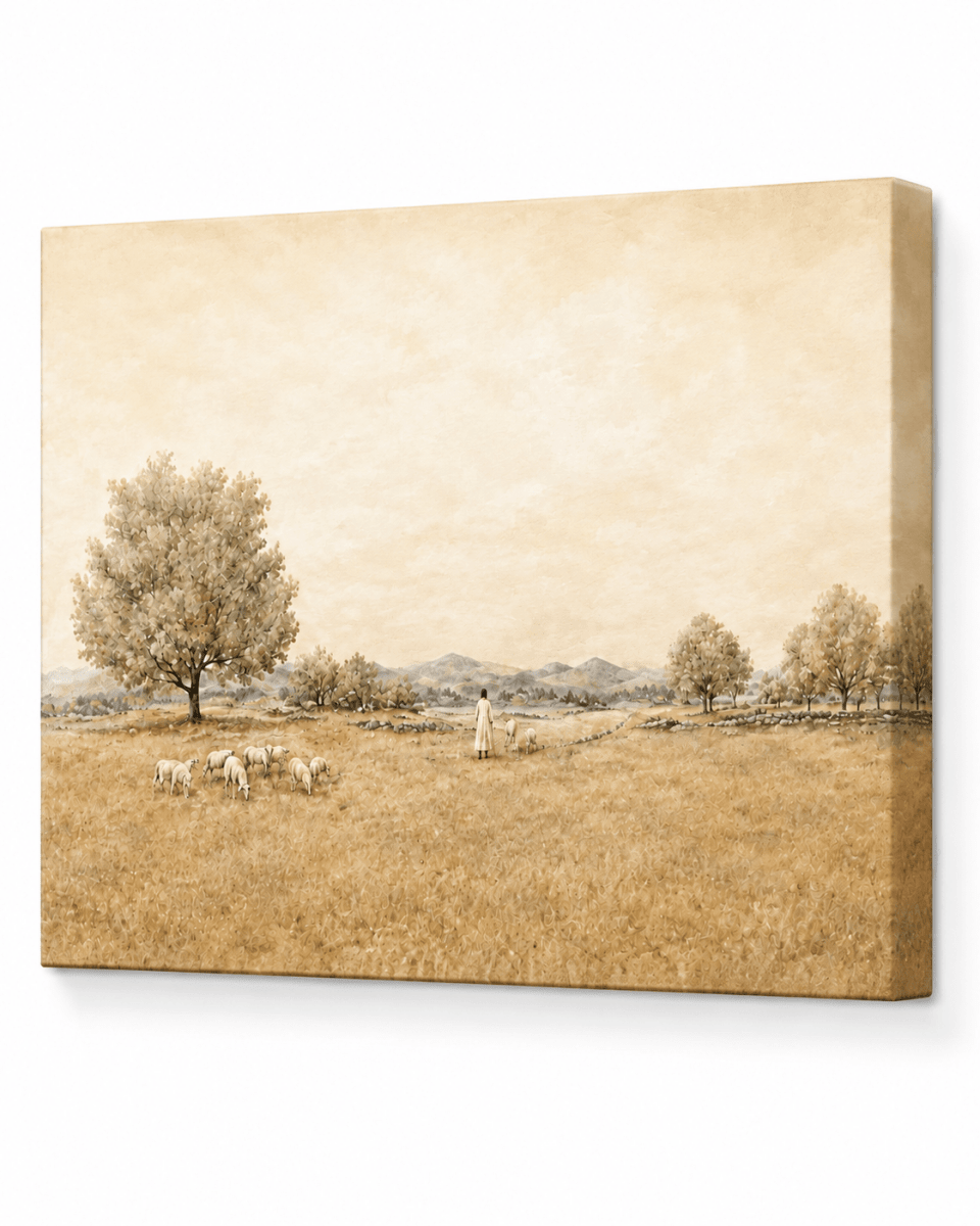 Jesus & Lamb Christian Wall Art - Good Sheppard - Sense for Decor