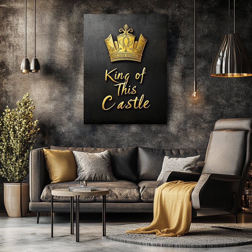 King of This Castle – Bold Crown Canvas Wall Art for Men’s Space or Father’s Gift - Sense for Decor