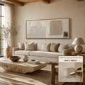 Minimalist Plaster Abstract Wall Art – Hand Painted Atelier Collection