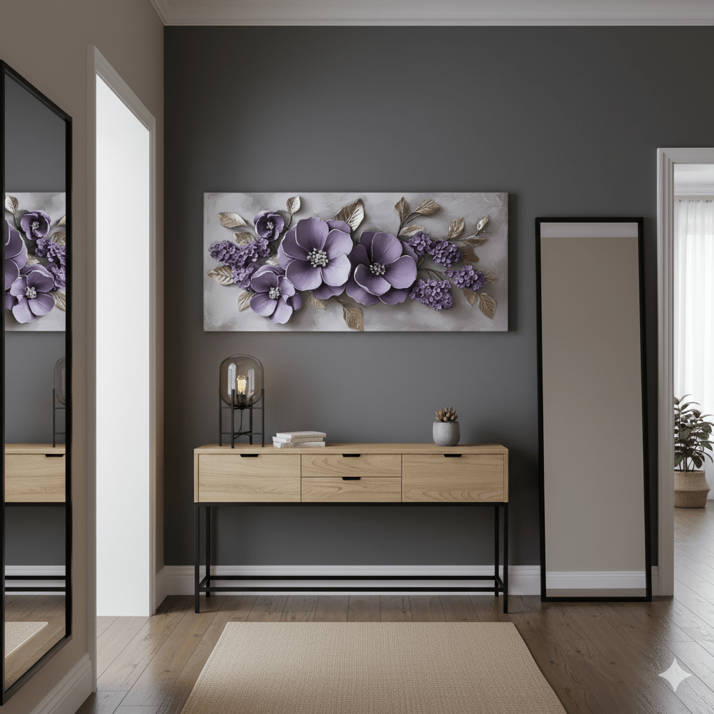 Modern Blossom Wall Art – Oversized Flower Canvas for Bedroom and Living Room Decor - Sense for Decor