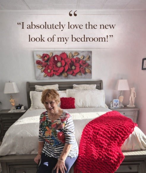 Modern Blossom Wall Art – Oversized Flower Canvas for Bedroom and Living Room Decor - Sense for Decor