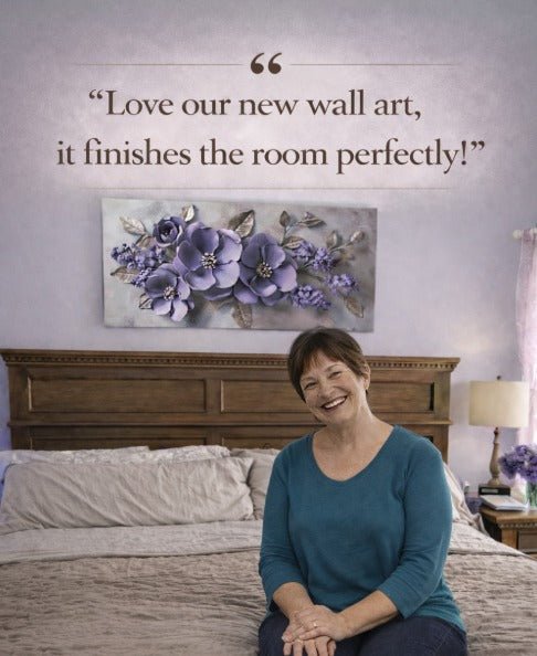 Modern Blossom Wall Art – Oversized Flower Canvas for Bedroom and Living Room Decor - Sense for Decor