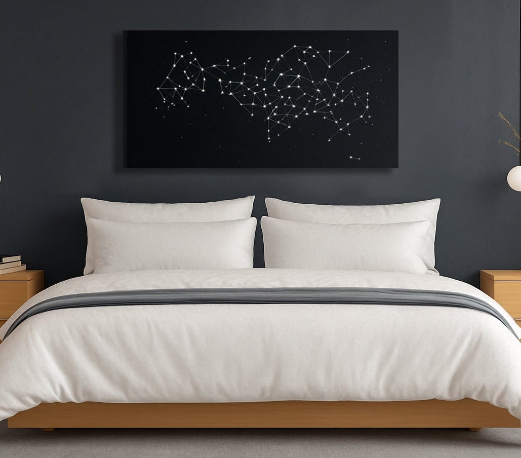 Modern Constellation Canvas Wall Art – Minimalist Star Map Design - Sense for Decor