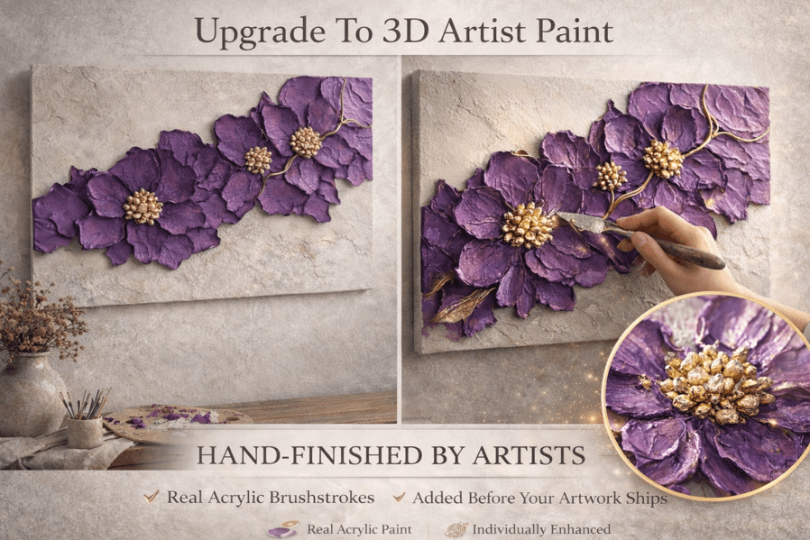 Modern Floral Wall Art – Oversized Blossom Canvas for Home and Bedroom Decor - Sense for Decor