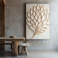 Neutral Leaf Flow – Minimalist Botanical Wall Art Canvas