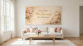 New Home New Memories Floral Wall Art - Soft Blush Peonies Canvas for Living Room