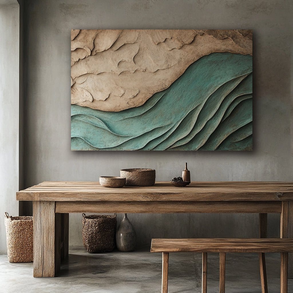 Ocean Depths Abstract V3 - Coastal Elegance Wall Art - Sense for Decor