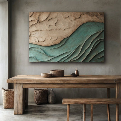 Ocean Depths Abstract V3 - Coastal Elegance Wall Art - Sense for Decor