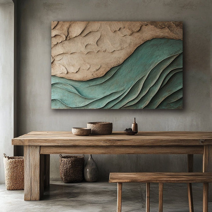 Ocean Depths Abstract V3 - Coastal Elegance Wall Art - Sense for Decor