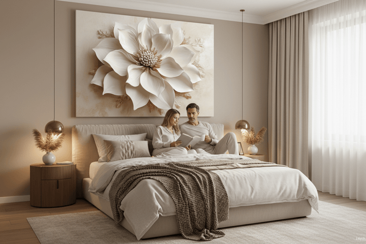 Oversized Blossom Canvas – Modern Floral Wall Art for Living Room and Home Décor - Sense for Decor