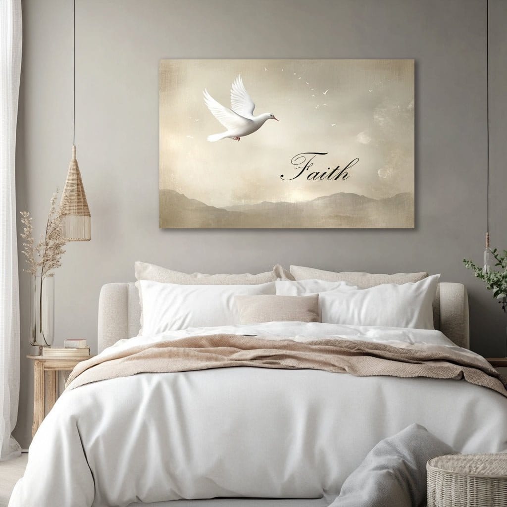 Peaceful Dove of Faith – Elegant Canvas Wall Art - Sense for Decor