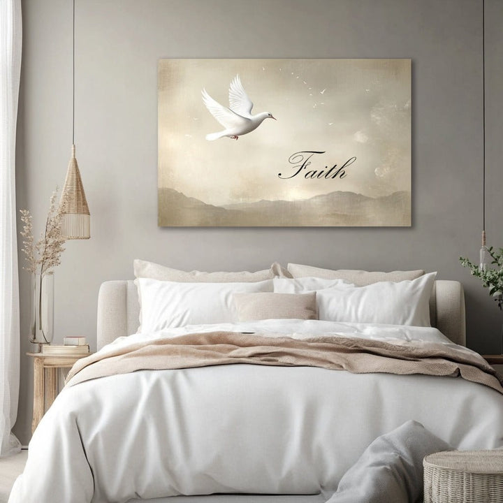 Peaceful Dove of Faith – Elegant Canvas Wall Art - Sense for Decor