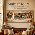Personalized Family Tree Canvas — Four Photos & Your Family Name