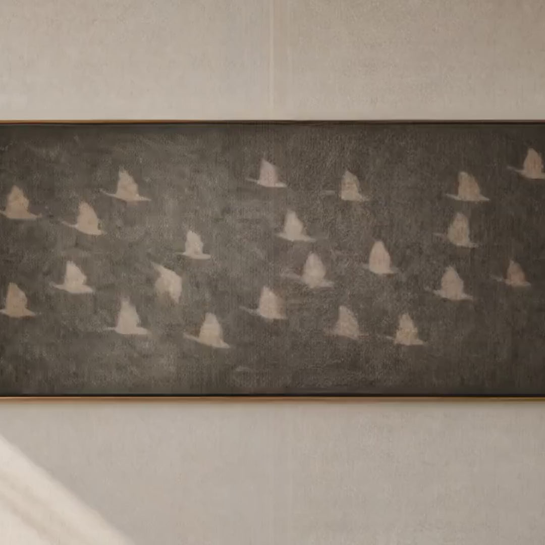 Flying Birds Wall Art – Hand Painted Atelier Collection