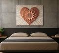 Radiant Bloom Heart Illusion Style Canvas Print