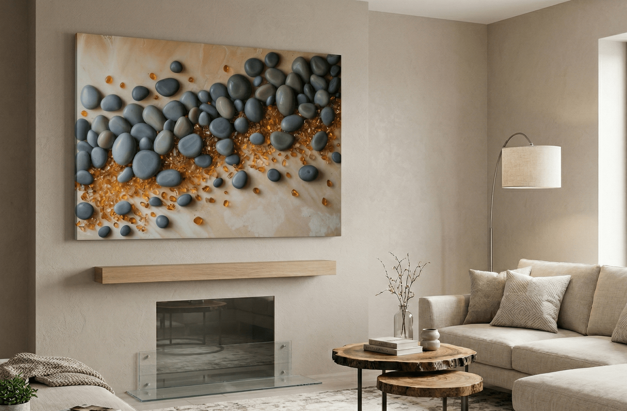 Riverstone Serenity Look Canvas Wall Art - Sense for Decor