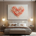 Rosé Heart – Romantic Floral Wall Art Canvas