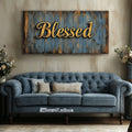 Rustic Blessed Word art