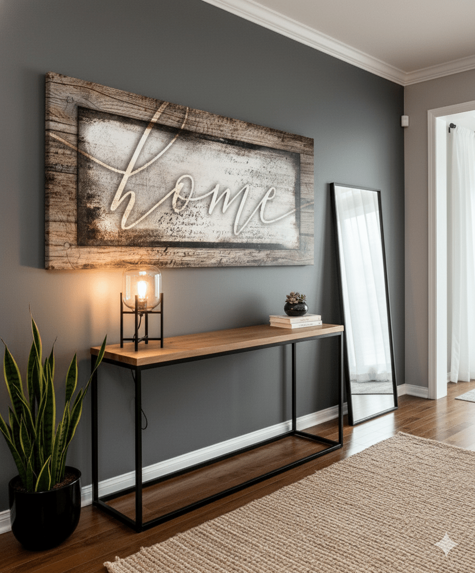 Rustic Home Canvas – Farmhouse Style Wall Decor for Living Room and Kitchen - Sense for Decor