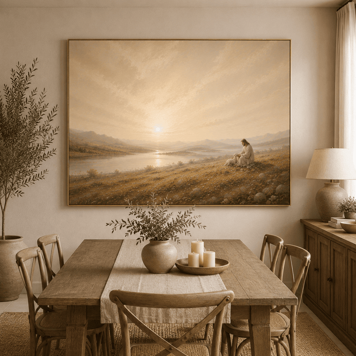 The Good Shepherd – Jesus & Lamb Christian Wall Art - Sense for Decor
