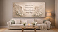 Waiting In Heaven Memorial Wall Art -  Lavender & Periwinkle Floral Canvas with Gold Accents