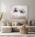 Whispered Petals – Soft Purple Watercolor Floral Canvas Art