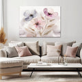 Whispering Blossoms – Soft Watercolor Floral Canvas Wall Art