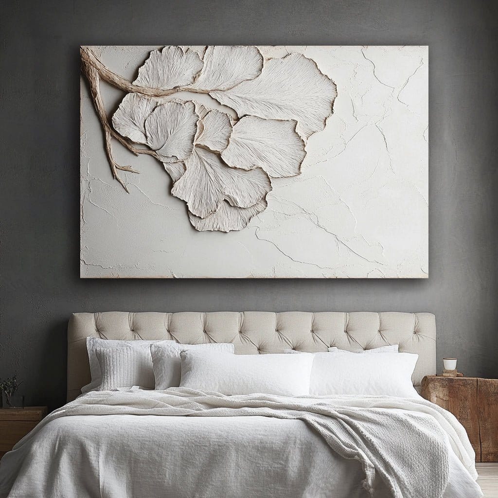 Whispering Ginkgo – Minimal Botanical Wall Art Canvas - Sense for Decor