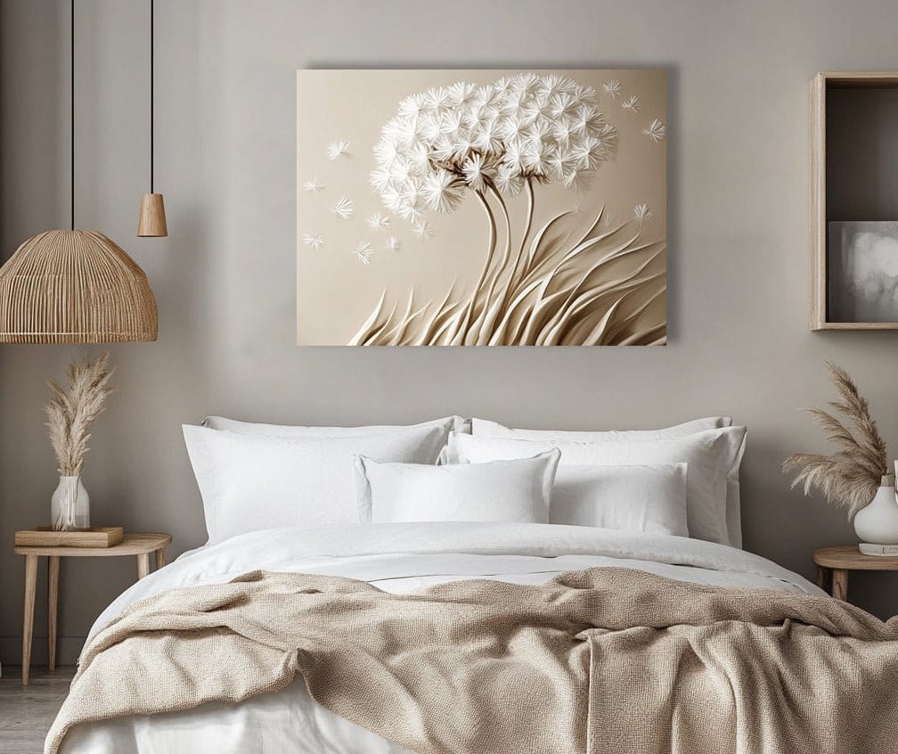Whispers in the Wind – Soft Beige Botanical Canvas Wall Art - Sense for Decor