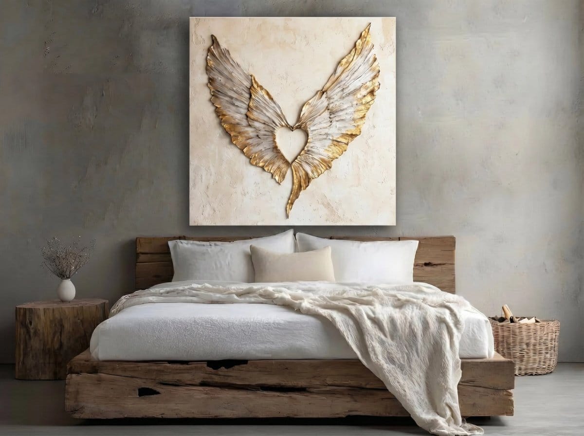 Wings of Love V7 – Angel Wings Wall Art for a Serene & Elegant Home - Sense for Decor