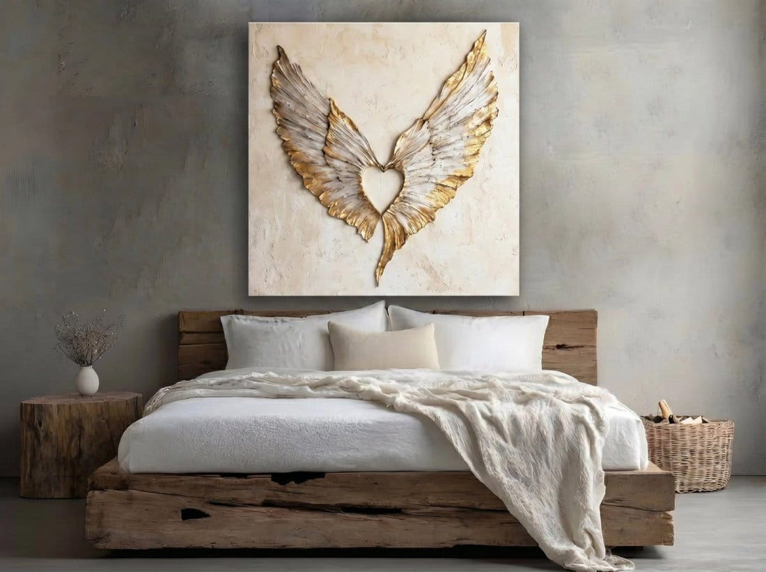 Wings of Love V7 – Angel Wings Wall Art for a Serene & Elegant Home - Sense for Decor
