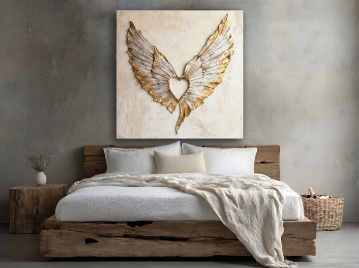 Wings of Love V7 – Angel Wings Wall Art for a Serene & Elegant Home - Sense for Decor