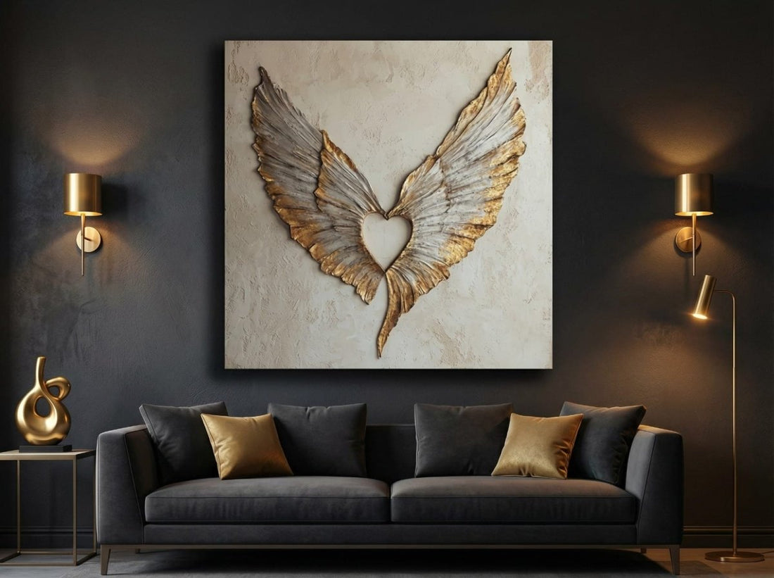 Wings of Love V7 – Angel Wings Wall Art for a Serene & Elegant Home - Sense for Decor
