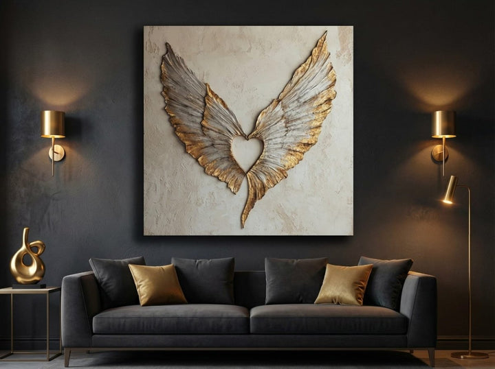 Wings of Love V7 – Angel Wings Wall Art for a Serene & Elegant Home - Sense for Decor
