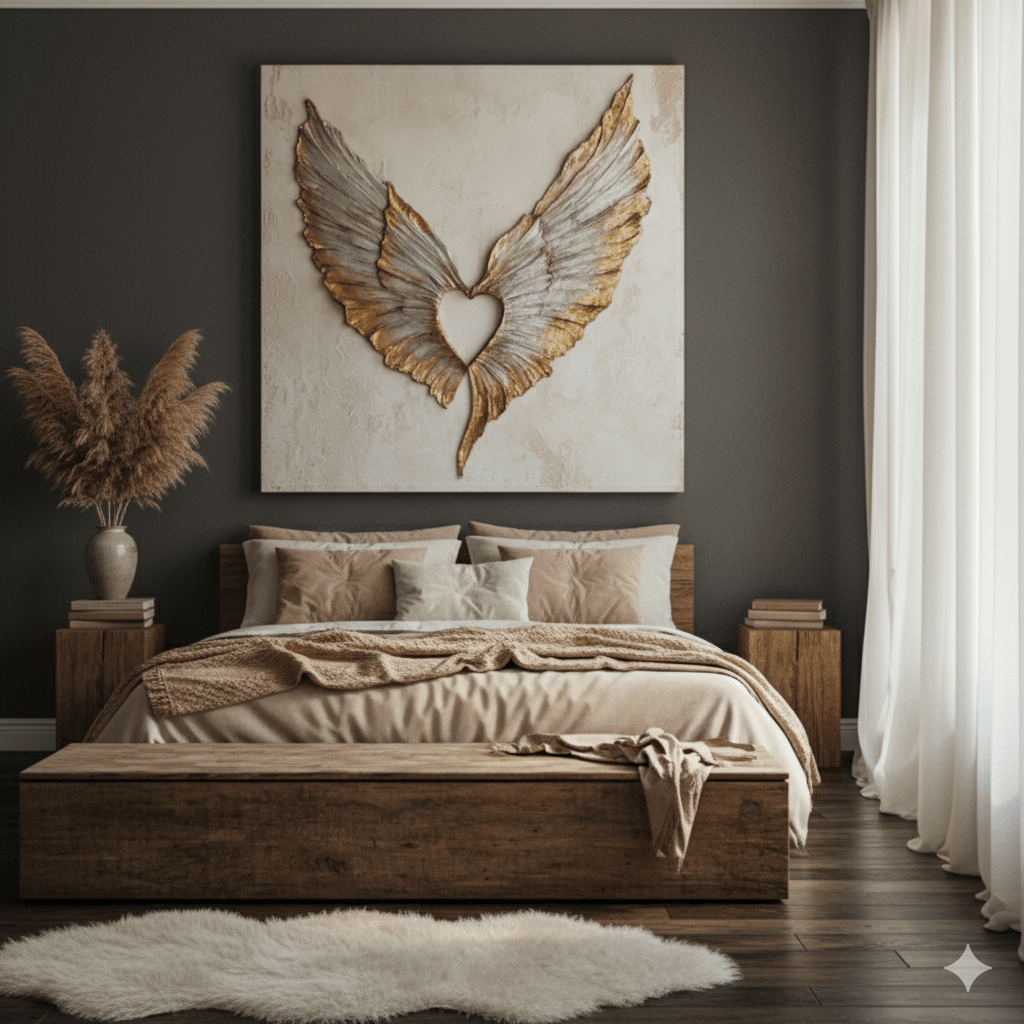 Wings of Love V7 – Angel Wings Wall Art for a Serene & Elegant Home - Sense for Decor