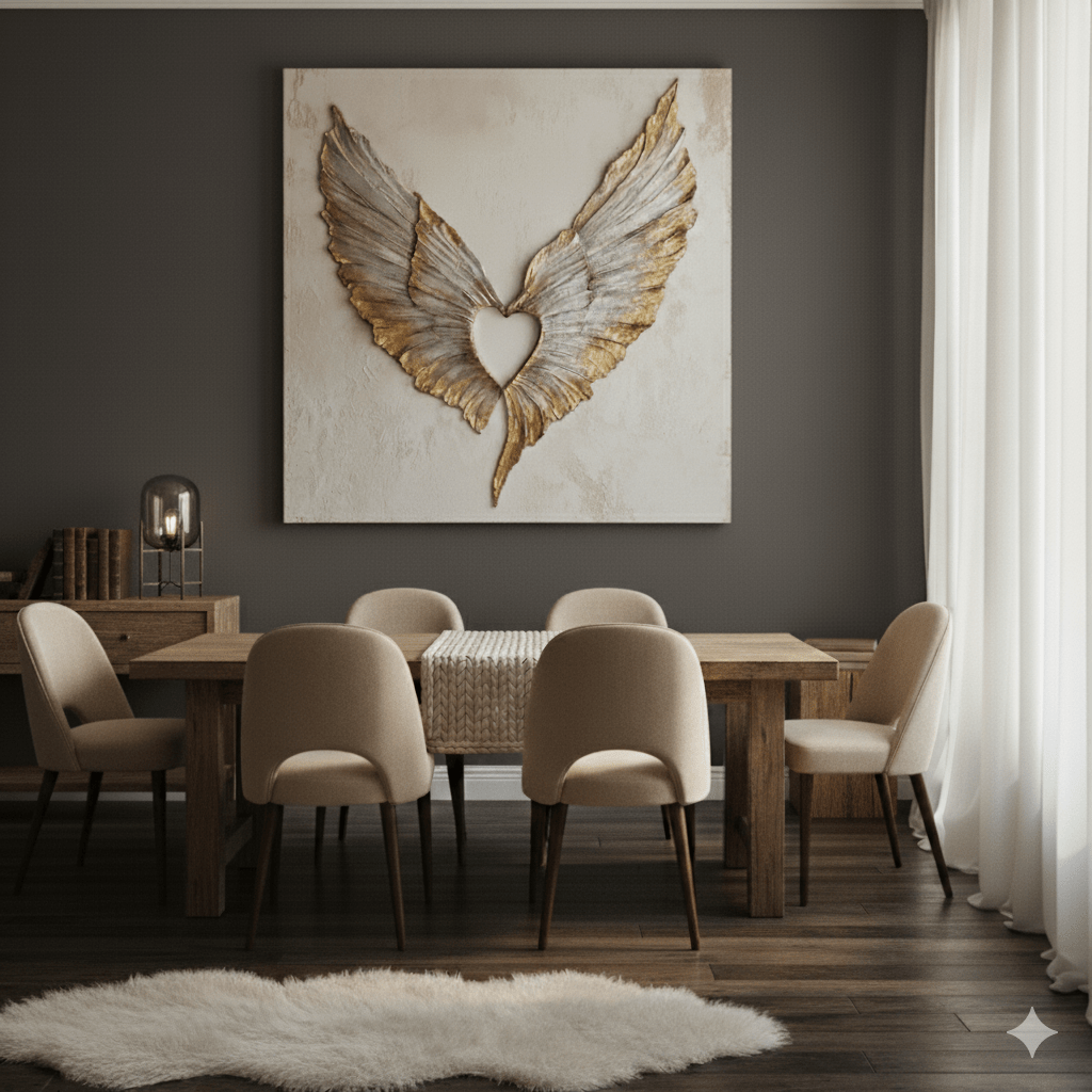 Wings of Love V7 – Angel Wings Wall Art for a Serene & Elegant Home - Sense for Decor