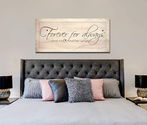 Couples Wall Art: Forever For Always (Wood Frame Ready To Hang) - Sense ...