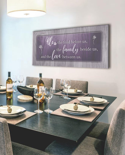 Christian Wall Art: Bless the food before us Wall Art MULTIPLE Colours Available
