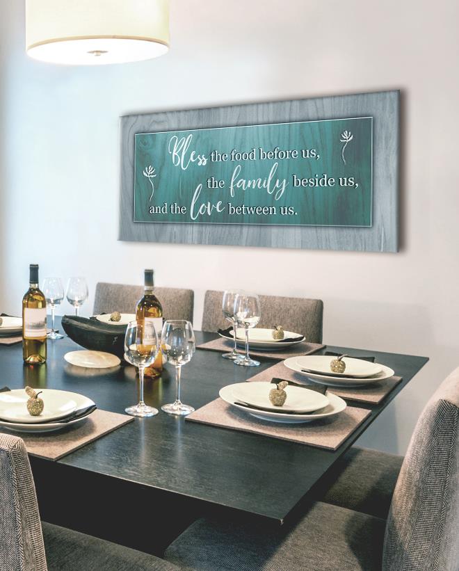 Christian Wall Art: Bless the food before us Wall Art MULTIPLE Colours Available