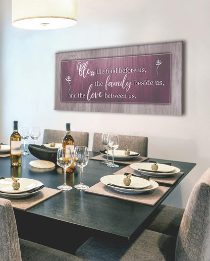 Christian Wall Art: Bless the food before us Wall Art MULTIPLE Colours Available