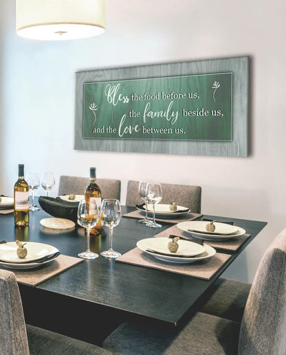 Christian Wall Art: Bless the food before us Wall Art MULTIPLE Colours Available