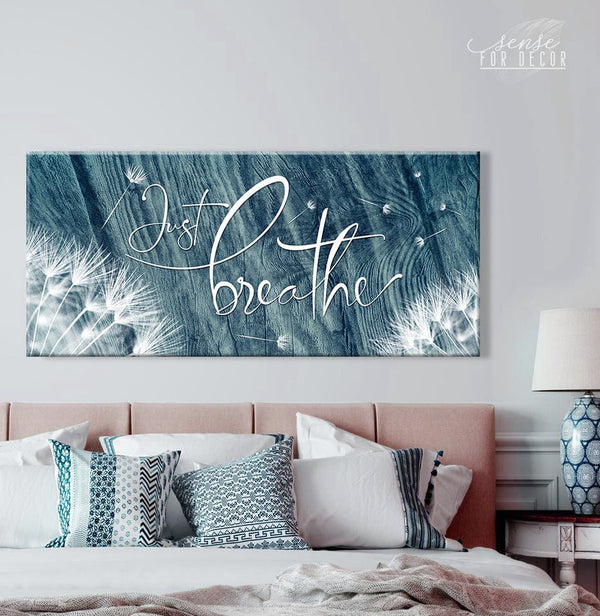 Home Wall Art Just Breathe V22 (Wood Frame Ready To Hang) Sense for Decor