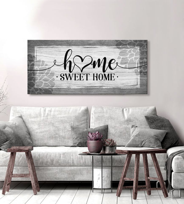 Home Wall Art: Home Sweet Home V4 (Wood Frame Ready To Hang) - Sense ...