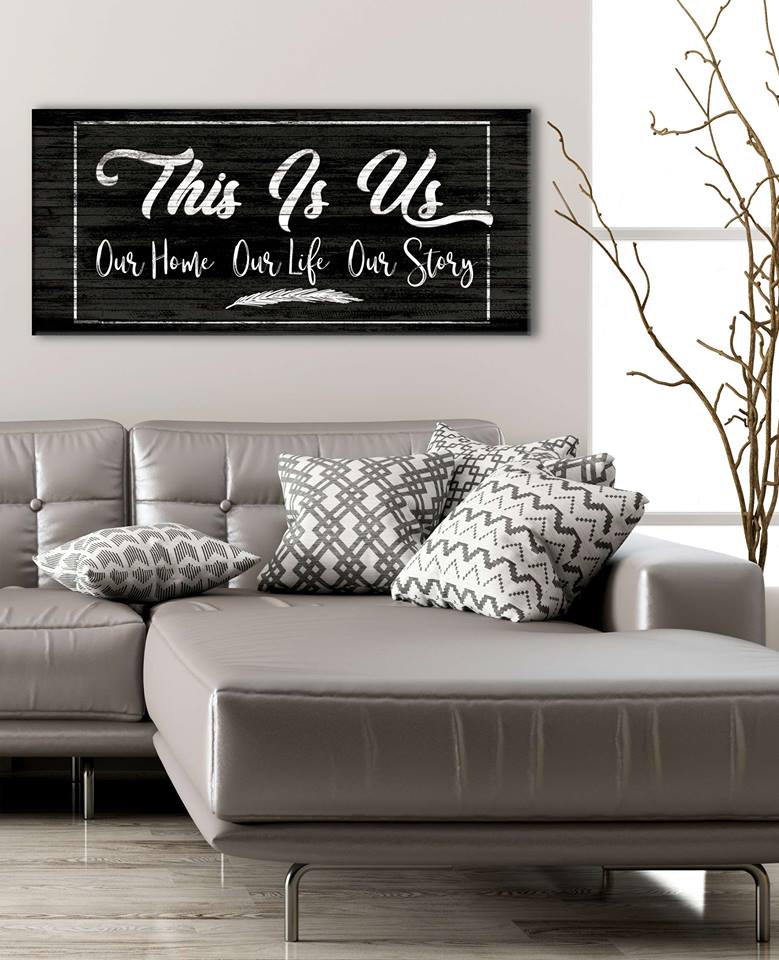 Home Wall Art: This Is Us Our Story V2 (Wood Frame Ready To Hang)