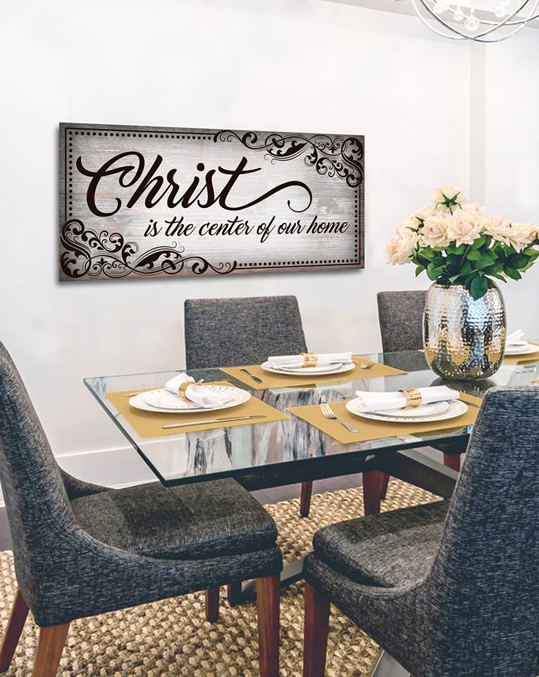 Christian Wall Art: Christ Center Home (Wood Frame Ready To Hang ...